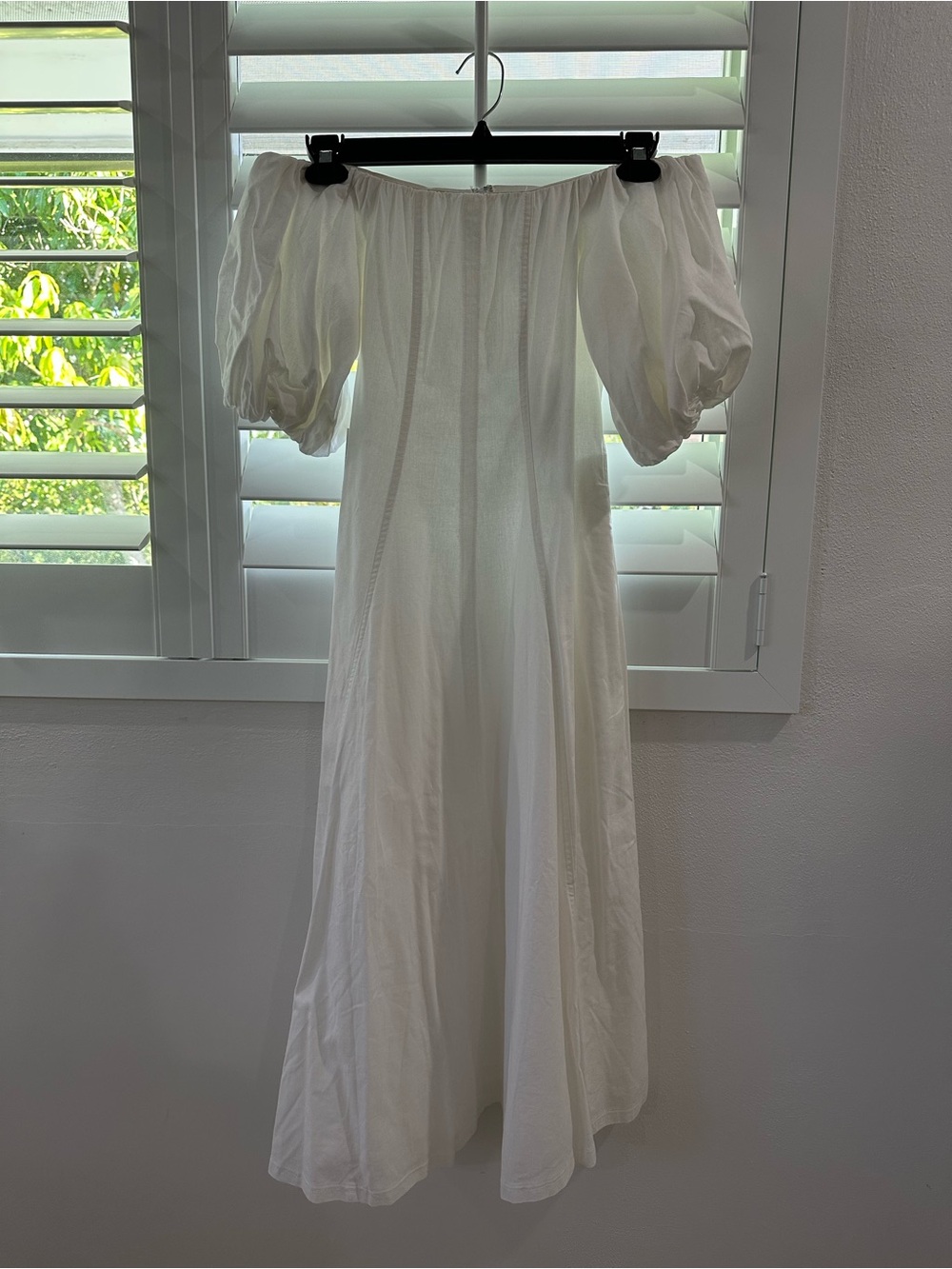 Petal & Pup Jensen White One-Shoulder Puff Sleeve Midi Dress